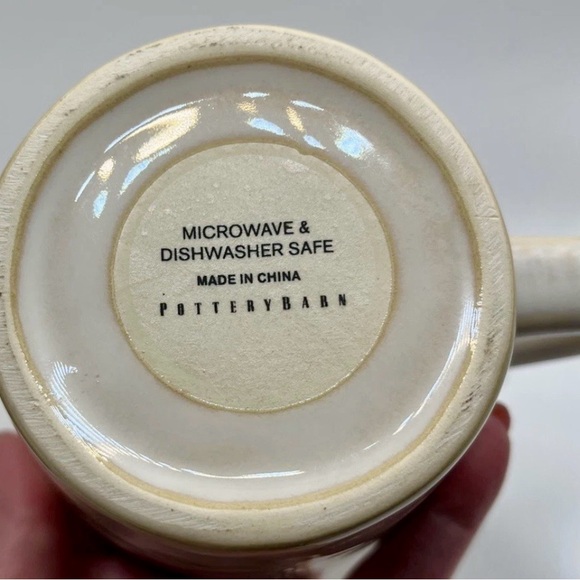 Pottery Barn 1 Ceramic Bird Nest Mug - Cream and Blue - Picture 10 of 10